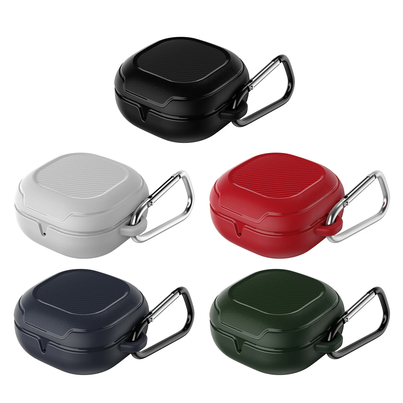 

Защитный чехол с карабином для Samsung Galaxy buds pro, силиконовый чехол, водонепроницаемые ударопрочные чехлы с карабином