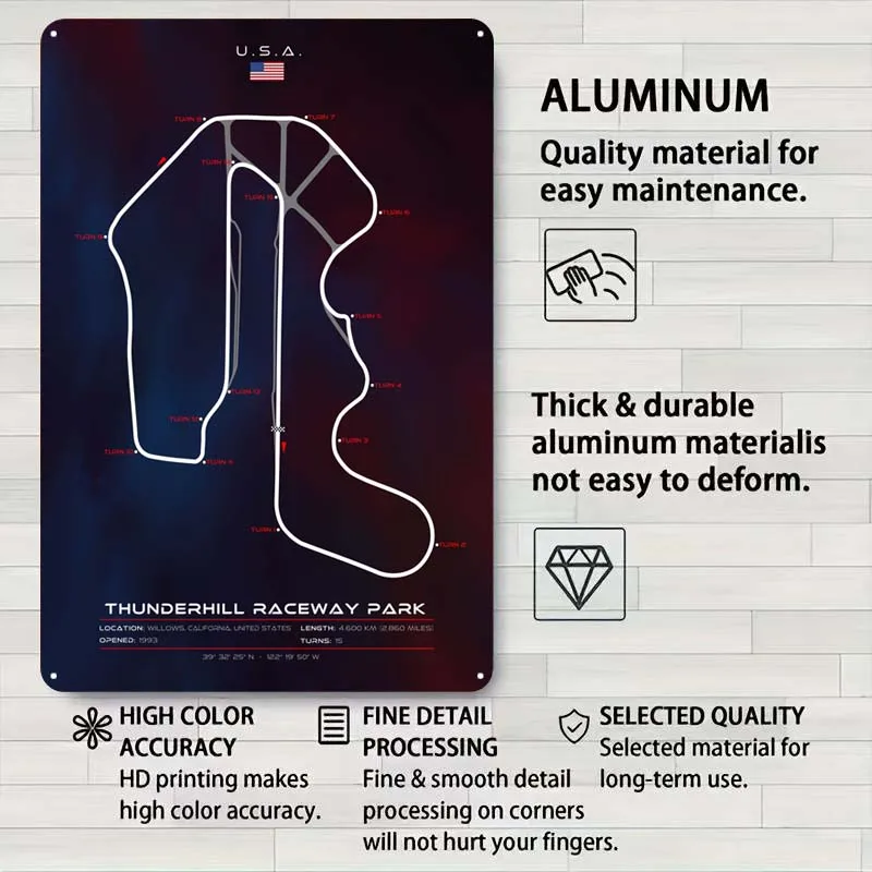Thunderhill Raceway Park металлический знак спортивный плакат украшение дома гостиная на
