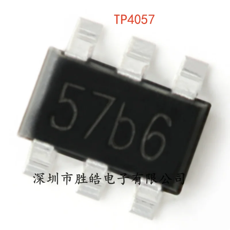 (10 шт.) новая линейная литий-ионная батарея TP4057 500 мА Чип зарядного устройства SOT-23-6 TP4057, интегральная схема