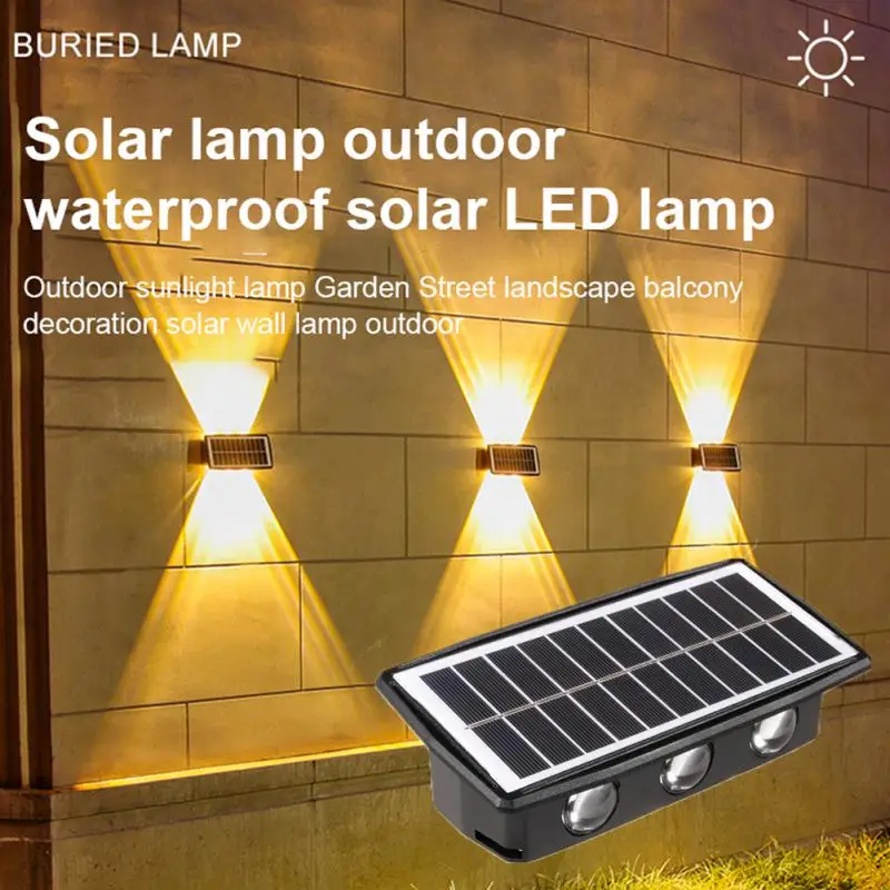 

Умный светодиодный уличный фонарь на солнечной батарее, водонепроницаемый садовый декоративный светильник для балкона, двора, улицы, насте...