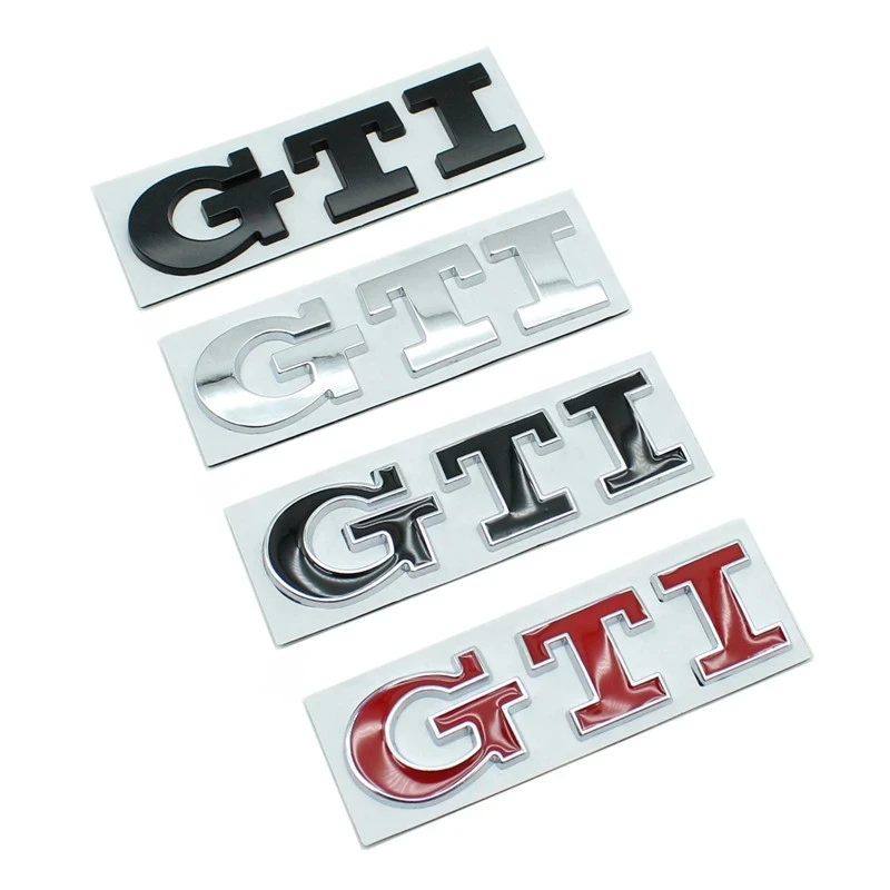 

3D Metal Car GTI Logo Car Rear Trunk Stickers Emblem Badge Decals for GTI Volkswagen VW Polo Golf R400 TCR MK2 MK4 MK5 MK6 MK7