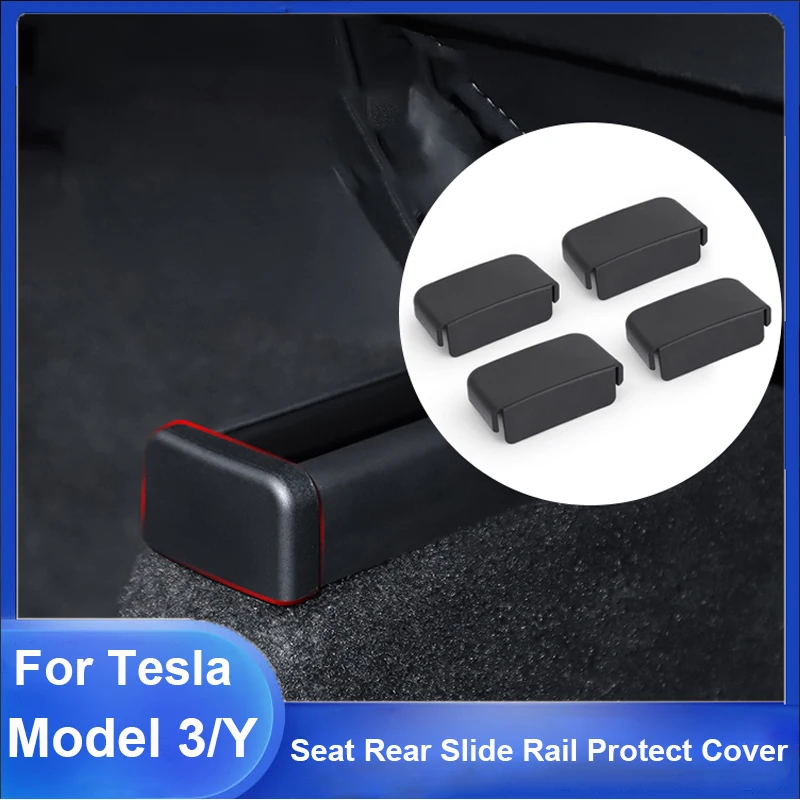 Направляющая для сиденья Tesla Model 3/Y, защитная крышка, Противоударная резиновая пробка, шкив, противоударные автомобильные аксессуары, 4 шт., ...