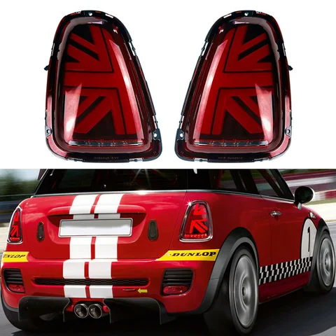 Автомобильный светодиодный задний фонарь для Mini Cooper R56 R57, задний ходовой фонарь + стоп-сигнал + задний ход + динамический указатель поворота