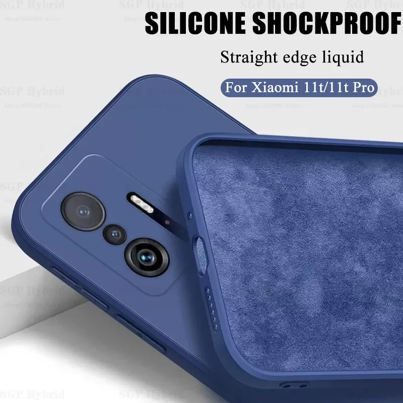 

Mi 11t Pro 6.67'' Square Liquid Silicone Protector Case For Xiaomi Xiomi 11tpro t11 Mi11t Pro Slim Shockproof Back Cover