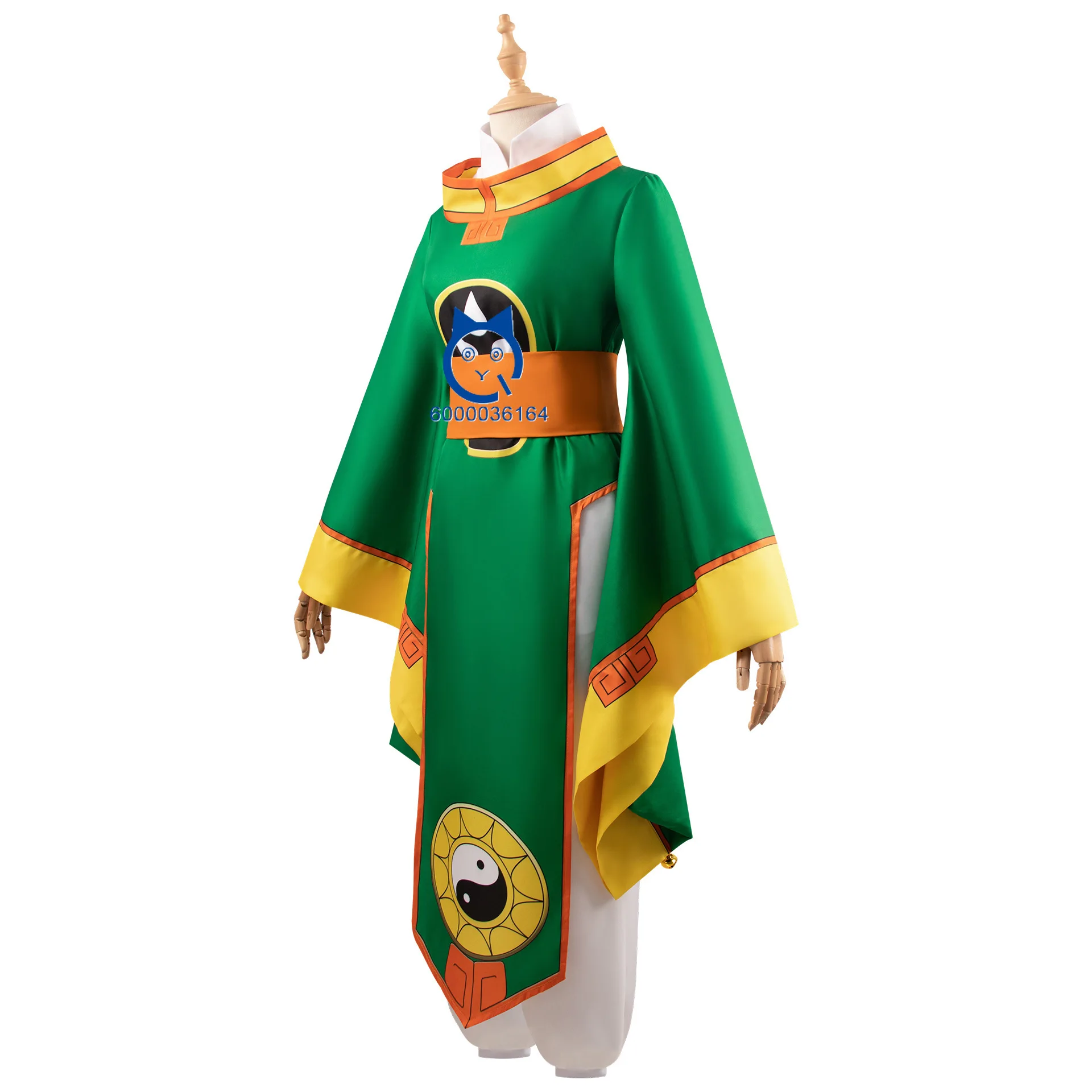 Аниме Cardcaptor Сакура Ли Сяоран Косплей Костюм Парик Шляпа Зеленое Платье для