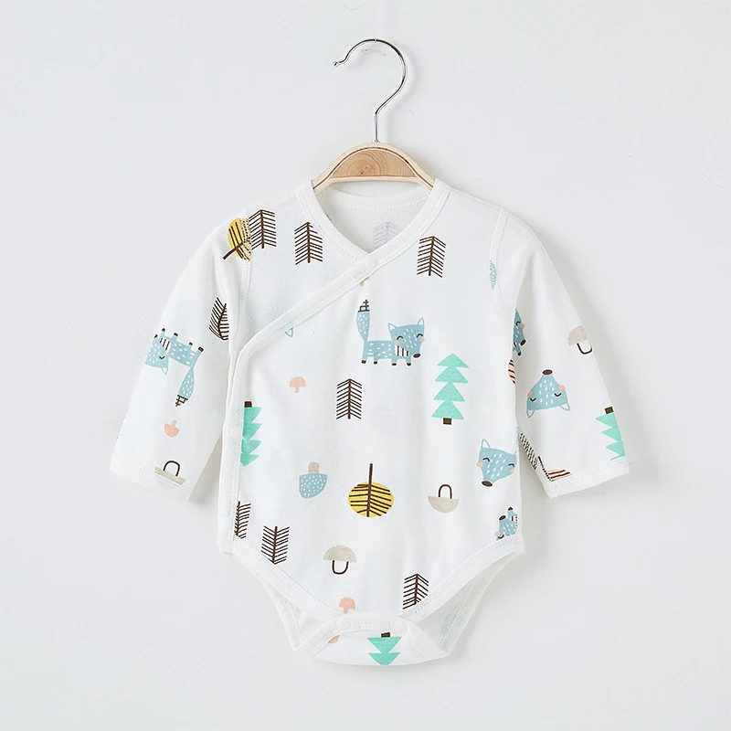 

Baby Boy Clothes Long Sleeve Bodysuit New Born Romper Toddle V-Neck Cotton Spring Rompers One-piece Infant Girl Outfit 0-12M