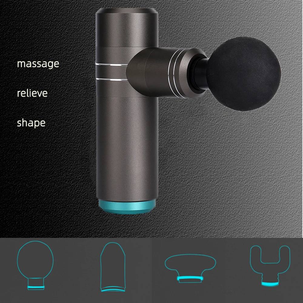 

Portable Massage Gun Fascia Gun Sport Therapy Muscle Massager Body Relaxation Pain Relief Slimming Shaping Massager With 4 heads