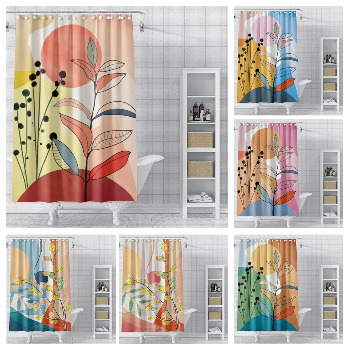 Занавески для домашнего душа ванной комнаты занавески из водонепроницаемой