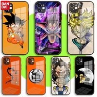 bandai black soft glass case for iphone 13 11 12 mini pro max xs xr x 7 8 6 plus se2 silicone protection cover goku dragonball z