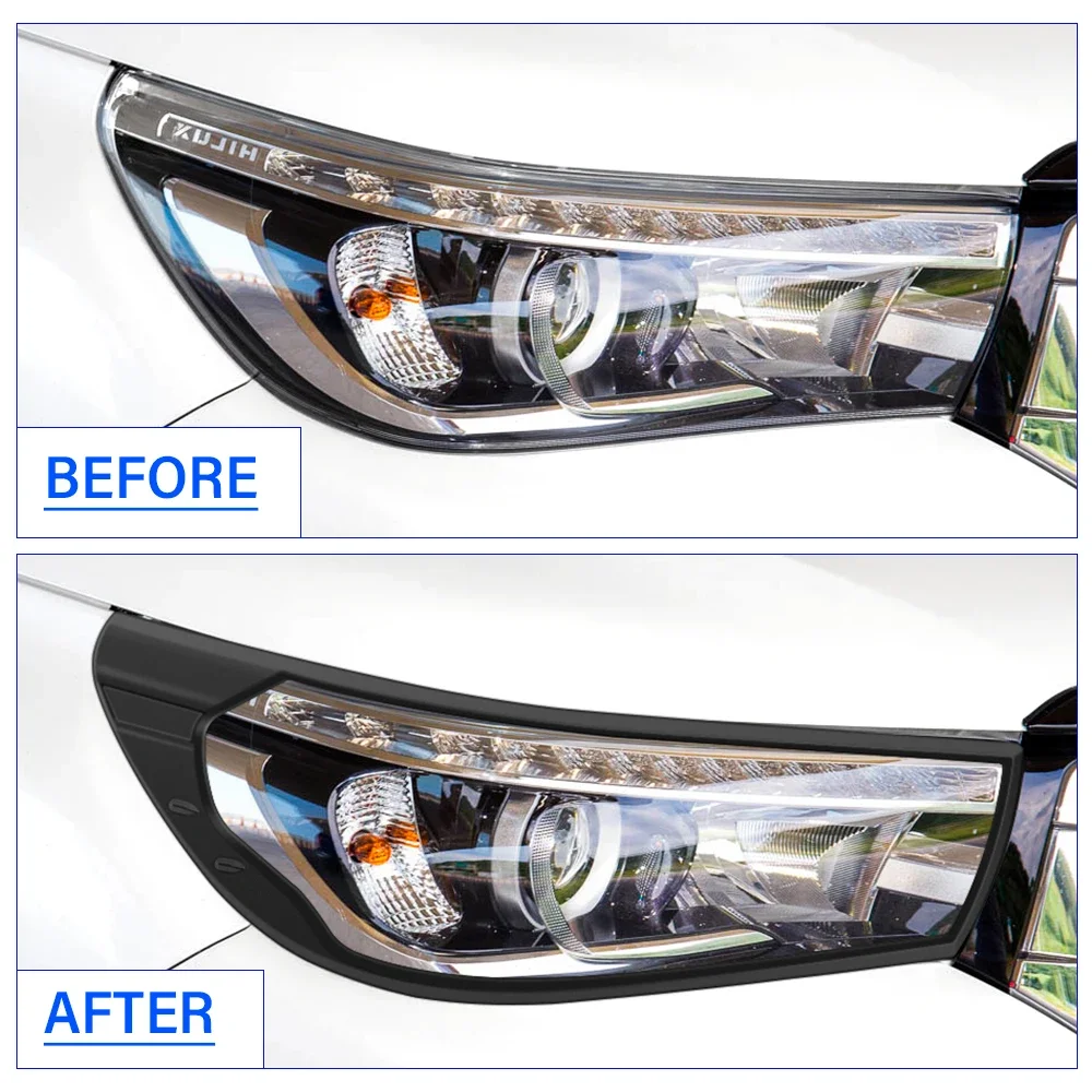 Крышка фары декоративная защита лампы для Toyota Hilux Recco SR5 2015 2016 2017 2018 2019 2020