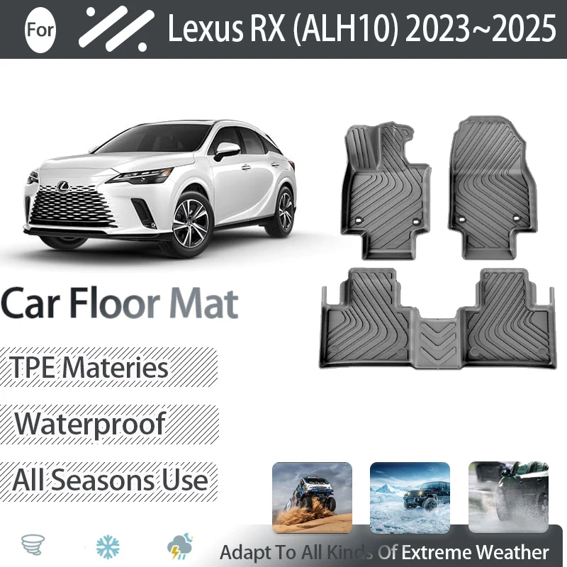 

Автомобильные коврики из ТПЭ для Lexus RX Plug-in Hybrid ALH10 2023 ~ 2024 грязеотталкивающие коврики для ног LHD накладки автомобильные аксессуары