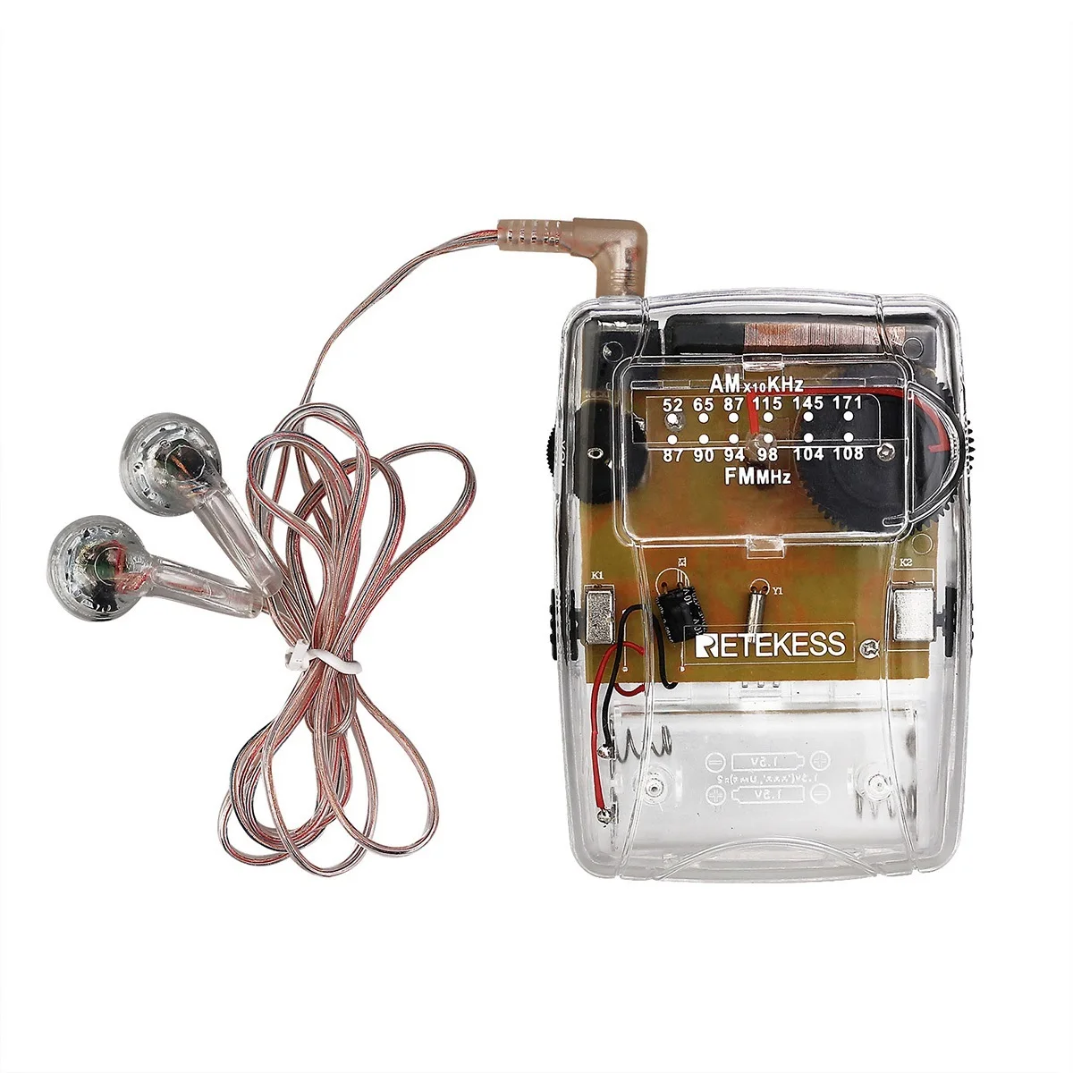 

2022 TR624 прозрачный портативный Радиоприемник AM/FM-указка, поддержка наушников, используется для церкви, конференций, музеев, гидов