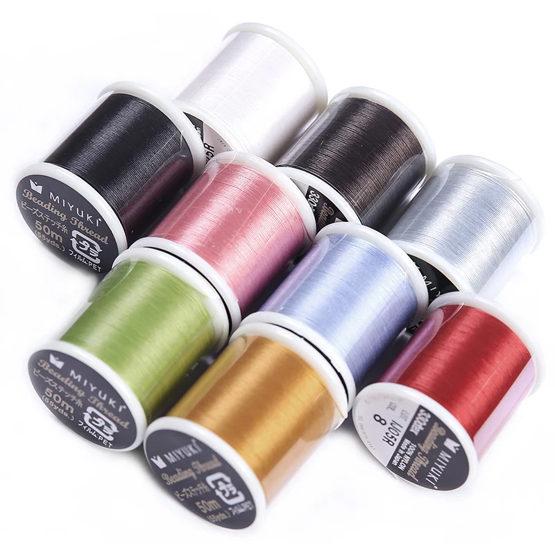 

Original Miyuki Beading Thread 330Dtex 50Yards/Roll 100% Nylon Thread For DIY Jewelry Making