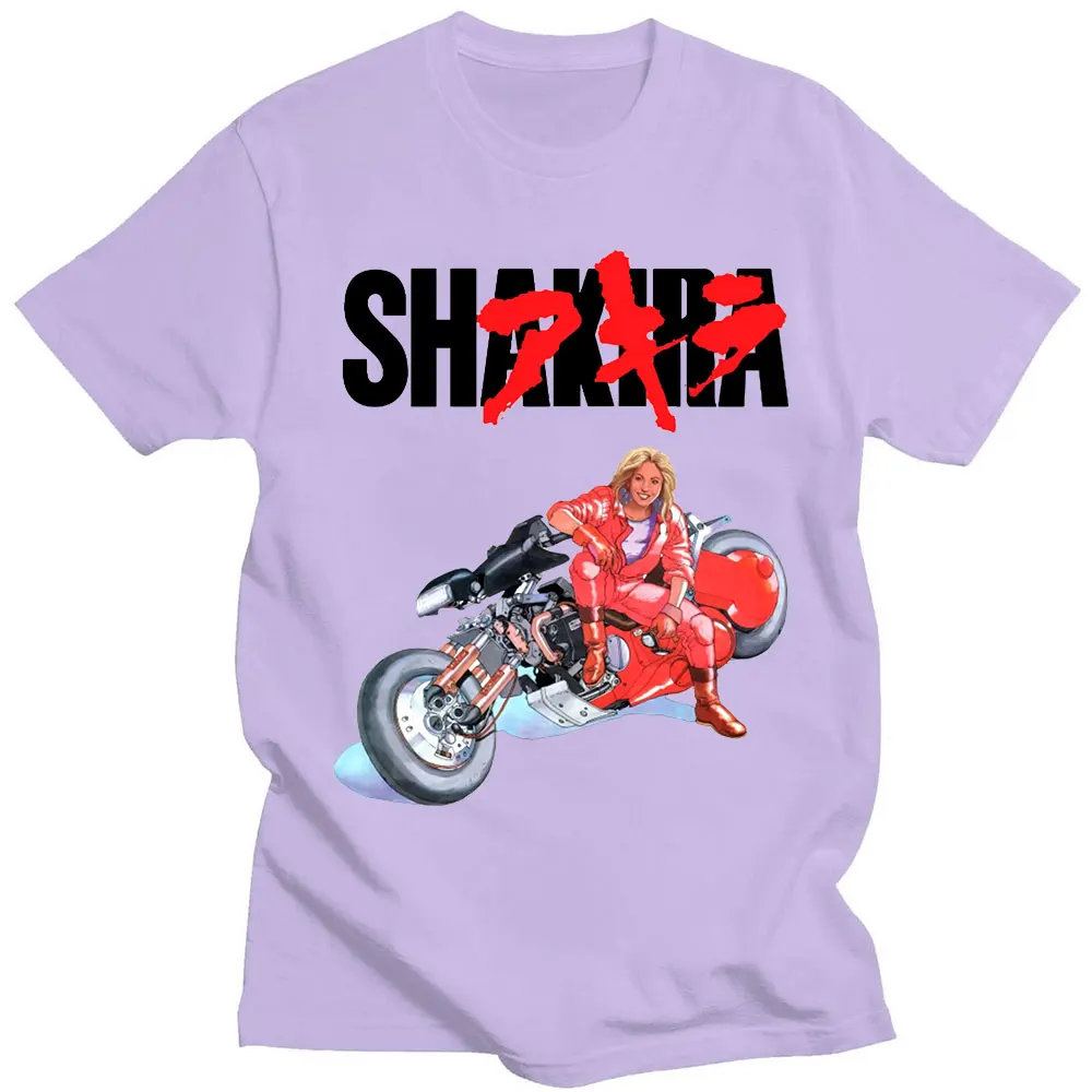 

Shakira T Shirt Akira Shotaro Kaneda Motorcycle Japan Anime T-shirts Manga Tokoyo Fashion Harajuku Funny Oversized Men's Tees