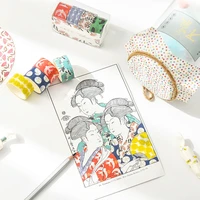 summer wind japanese decor style simple artistic abstraction washi tape girl heart material sticker hand account washi tape set