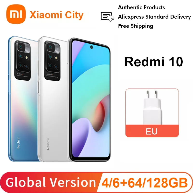

Xiaomi redmi 10 global smartphone new arrival redmi series 90hz 6.5 inch original display screen xiaomi cell phone