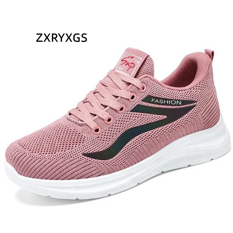 

ZXRYXGS Premium Mesh Breathable Comfortable Sneakers Casual Shoes 2022 New Fashion Popular Women Sneakers Temperament Flat Shoes