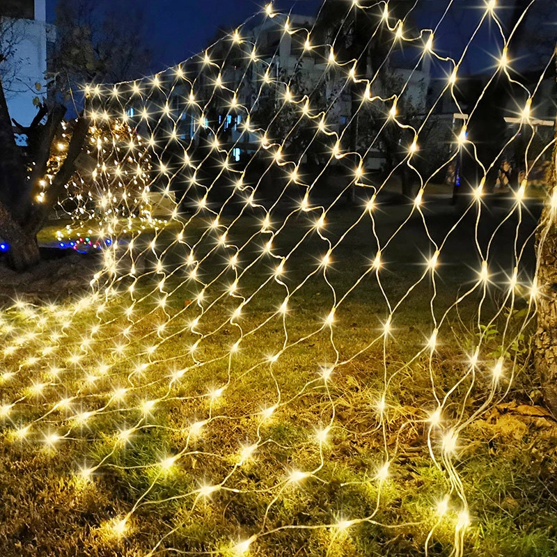 

4mx6M 1.5MX1.5M 2x3M Christmas Garlands LED String Christmas Net Lights Fairy Garden Xmas Party Wedding Decoration Curtain Light