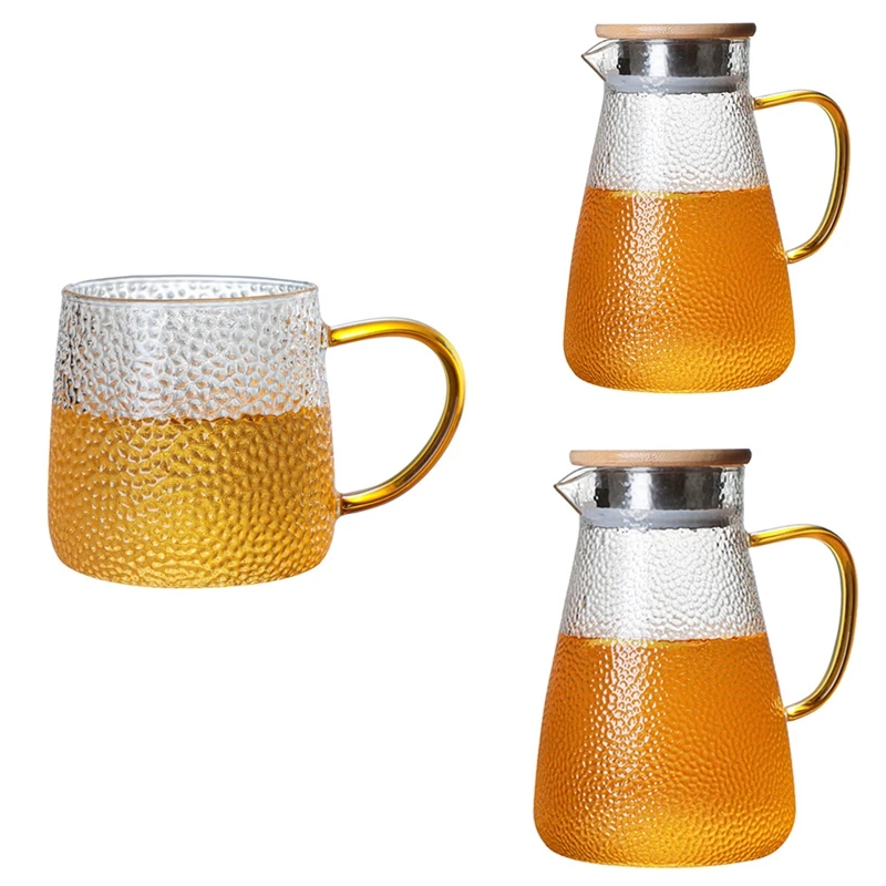 

Стеклянный чайник для холодной воды, кувшин для холодной воды, стеклянный кувшин с ручкой, кувшин для холодной воды