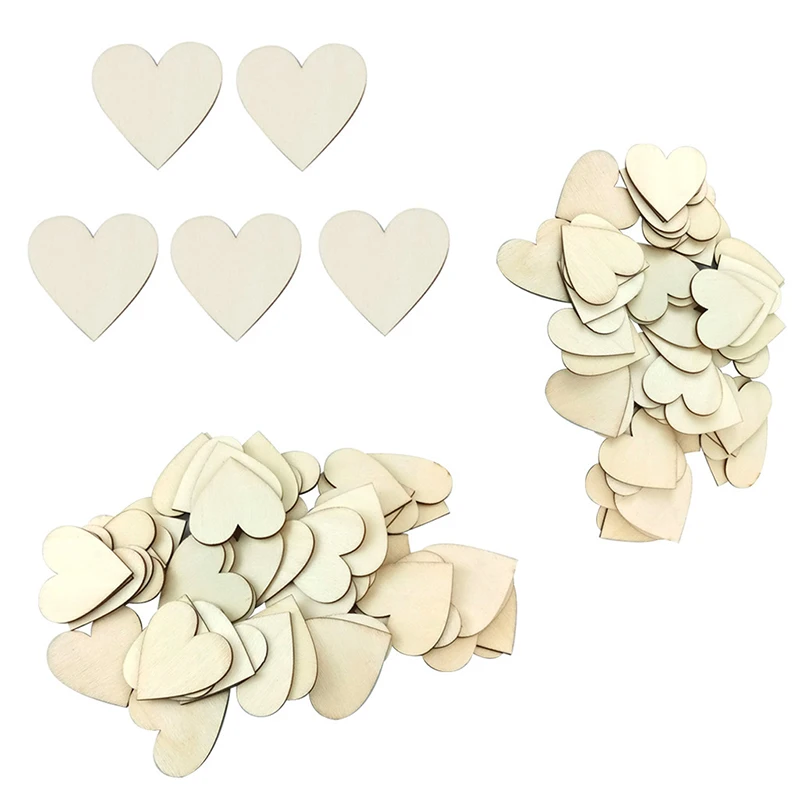 

20Pcs Peach Heart DIY Wood Chips Wooden Slices Discs Love Blank Unfinished Natural Crafts Supplies Wedding Party Gifts Ornaments