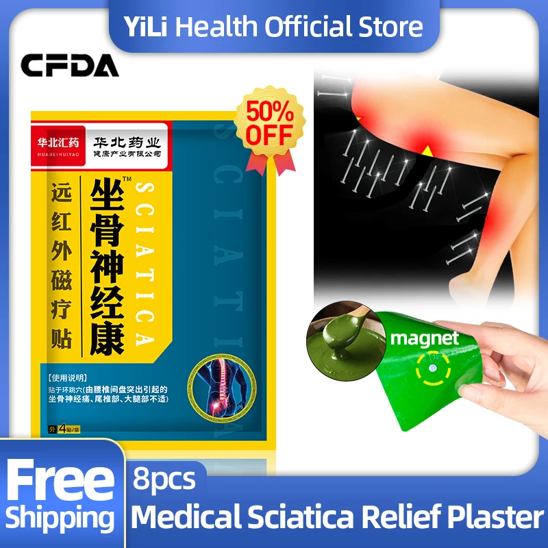 

Sciatica Nerve Pain Relief Patch Sciatic Treatment Medicine Piriformis Syndrome Muscle Arthritis Magnetic Therapy CFDA Approve
