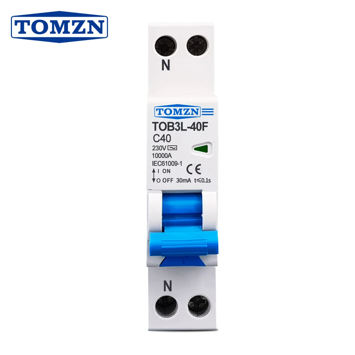 tipo Interruptor Automático Diferencial Atual Residual de 230v 50 60hz Rcbo 1p Mais n 10ka com Proteção sobre o Escapamento Atual