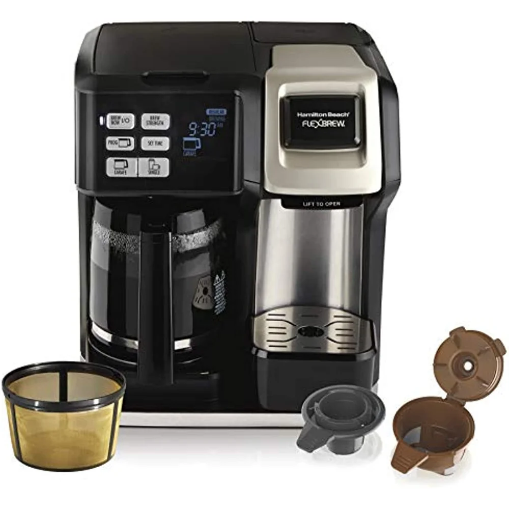 

Двухсторонняя Кофеварка FlexBrew Trio, совместима с подставками K-Cup или основаниями, комбинированная, одноместная и полноценная, 12c
