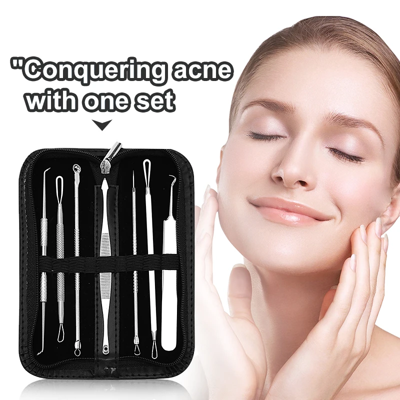 Blackhead Acne Remover Tool Stainless Steel Needles Comedone Black Spot Pimple Treatment For Face Skin Care Facial Pore Cleaner |