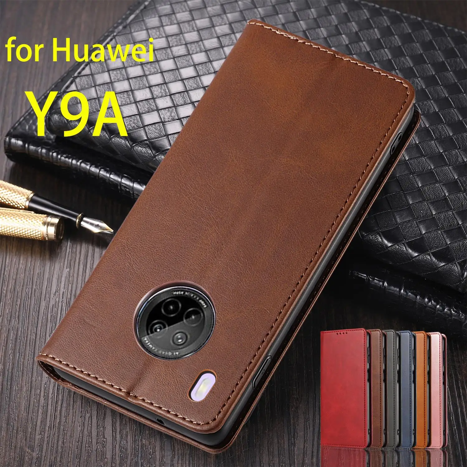 

Кожаный чехол для Huawei Y9A, флип-чехол, держатель для карт, кобура, магнитный Привлекательный чехол для Huawei Y9A, кошелек, чехол, Fundas Coque