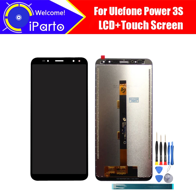 

ЖК-дисплей 6,0 дюйма Ulefone Power 3S + кодирующий преобразователь сенсорного экрана в сборе, 100% Оригинальный Новый ЖК-дисплей + сенсорный дигитайзер для Power 3S + Инструменты