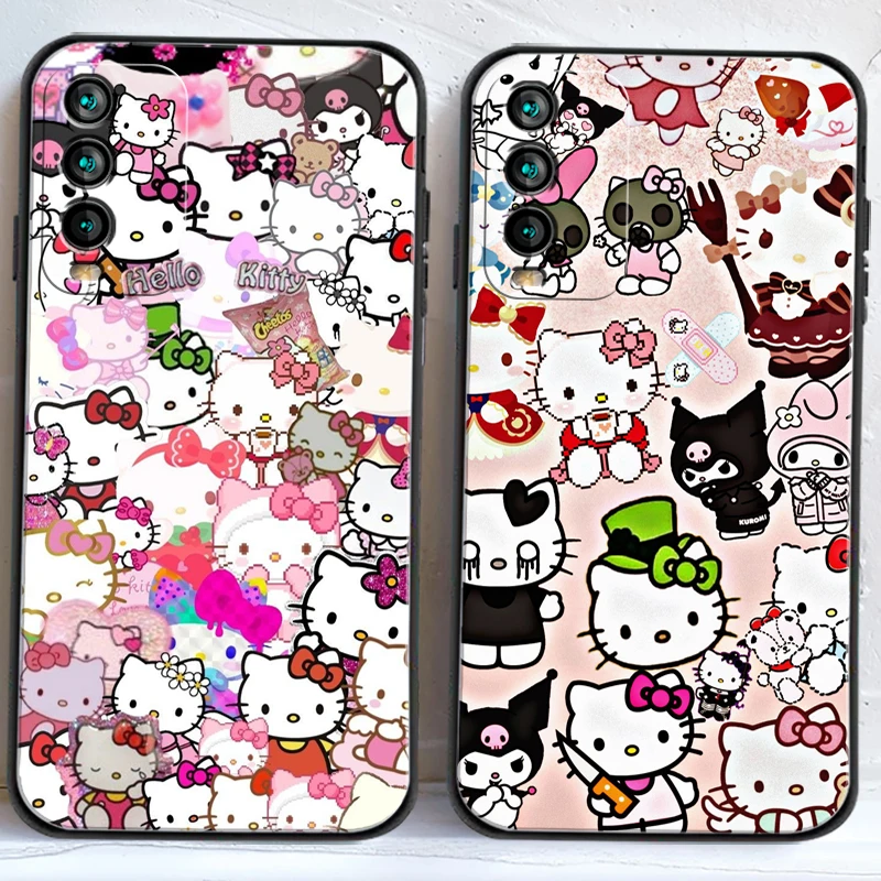 

Kuromi Hello Kitty Phone Cases For Xiaomi Redmi Note 9 7A 9A 9T 8A 8 2021 7 8 Pro Note 8 9 Note 9T Funda Coque Carcasa Soft TPU