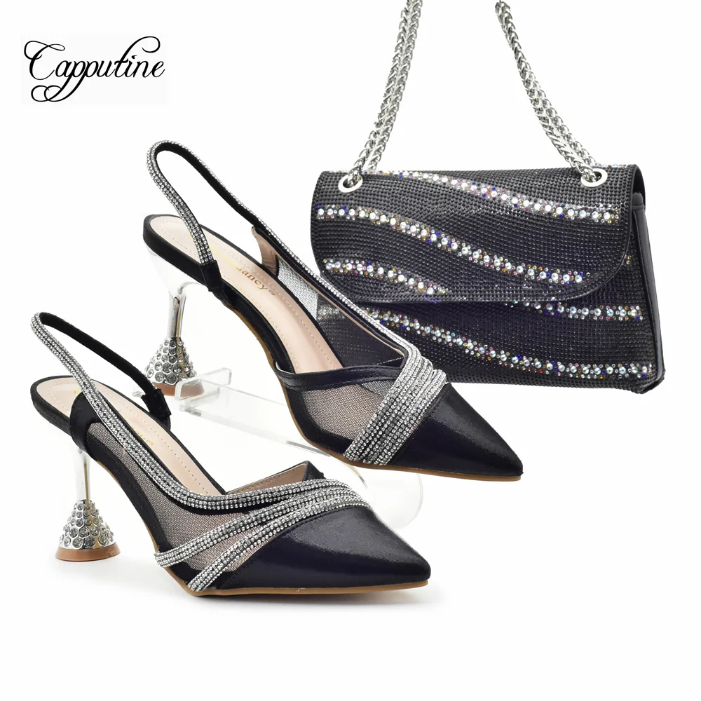 Сандалии женские в африканском стиле фиолетовые туфли-лодочки на высоком