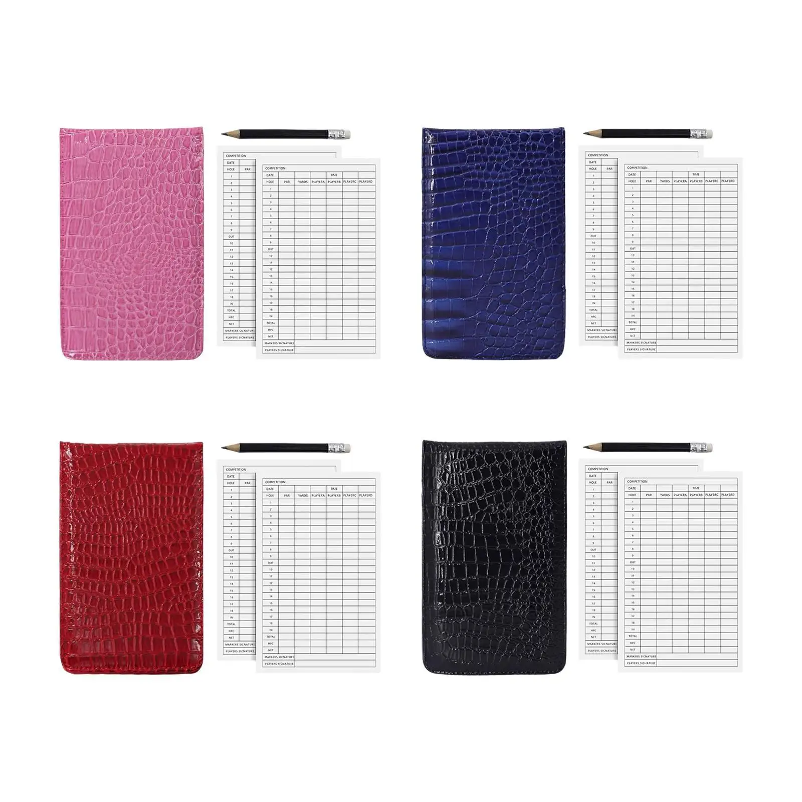 Держатель для карточек гольфа легкие аксессуары из искусственной кожи книга