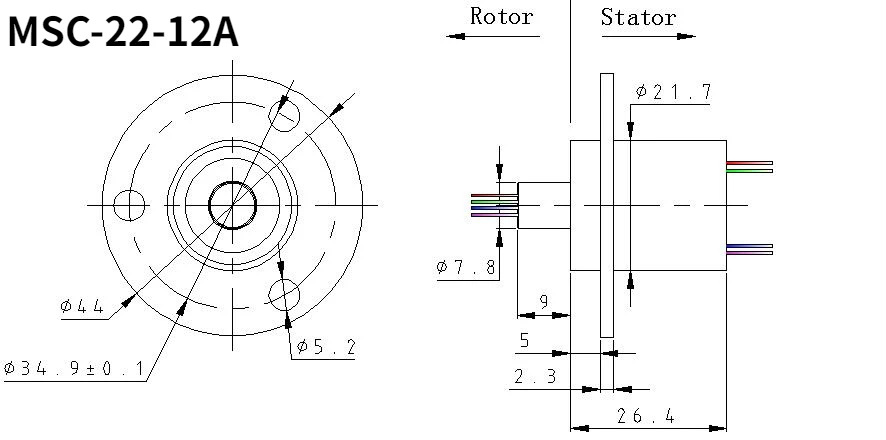 

М контактными кольцами капсулой Dia.22mm 12-канальный 2A MSC-22-12A MSC-22-12B MSC-22-12C MSC-22-12D MSC-22-12F