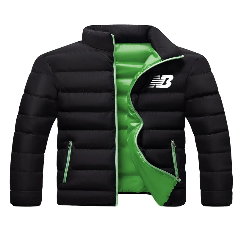 M-5XL Новая мужская зимняя Толстая куртка с воротником-стойкой на молнии теплая