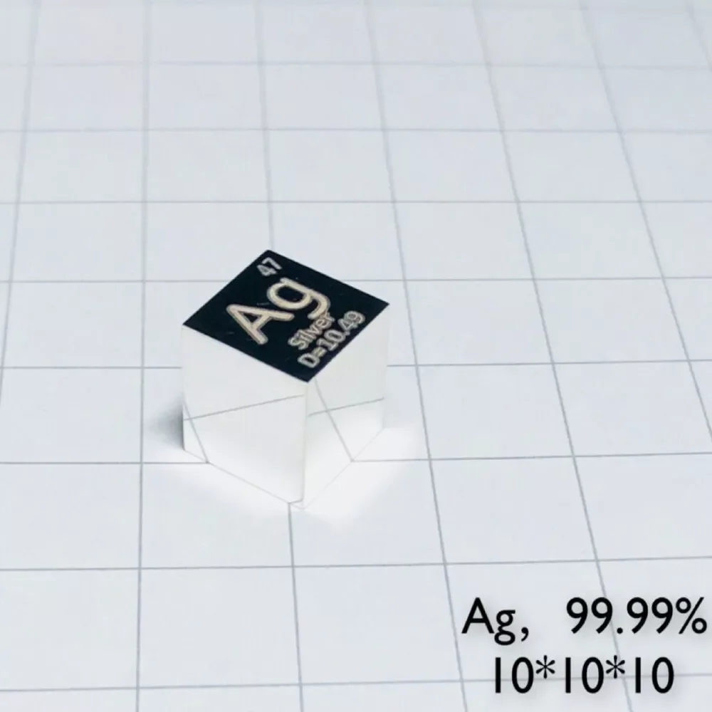 

Серебряный куб периодической таблицы AC 10 мм