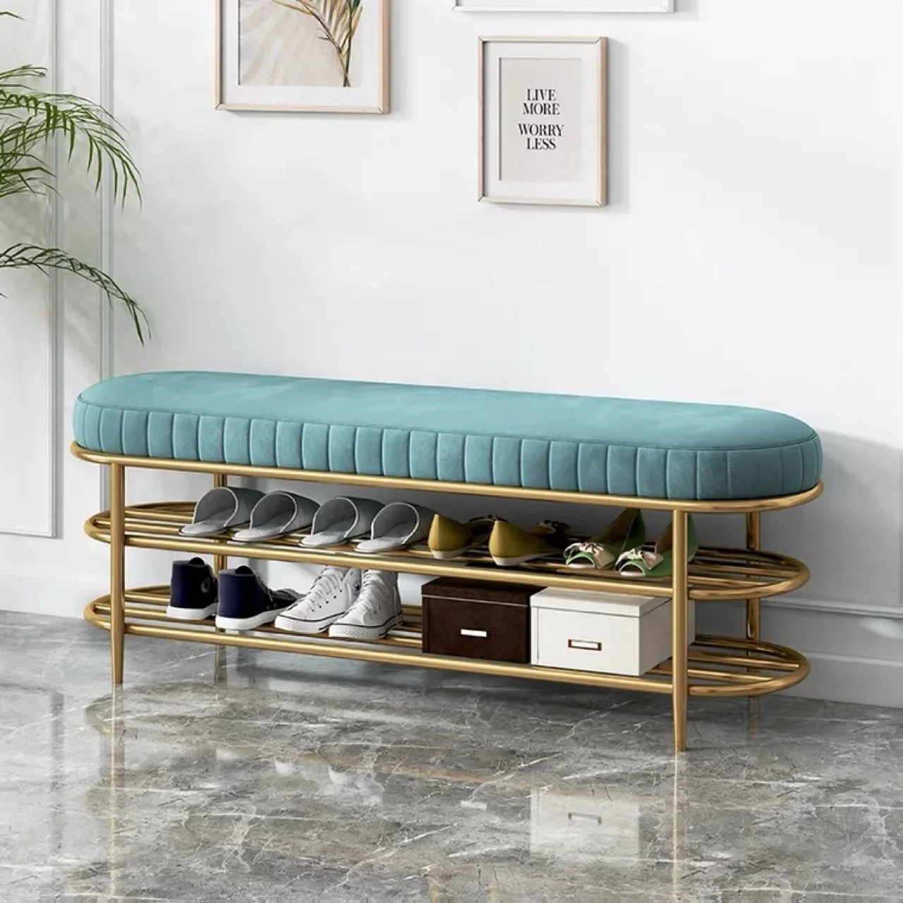 Скандинавский стиль роскошная железная скамейка для смены обуви домашней двери