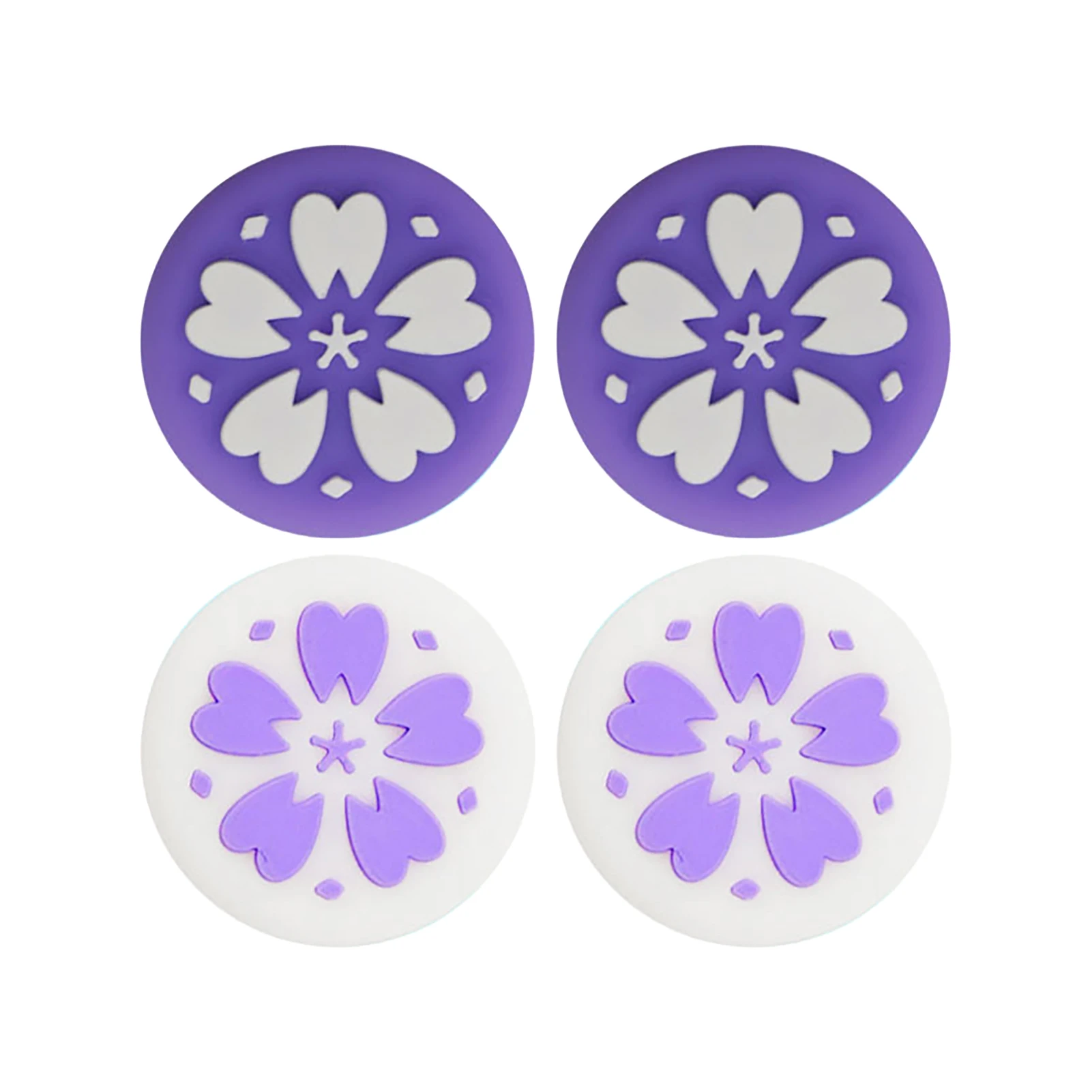

4pcs/set Sakura Design Protective Case Joystick Cap Replacement Parts Soft Silicone Games Accessories Grip Cover Fit For Switch