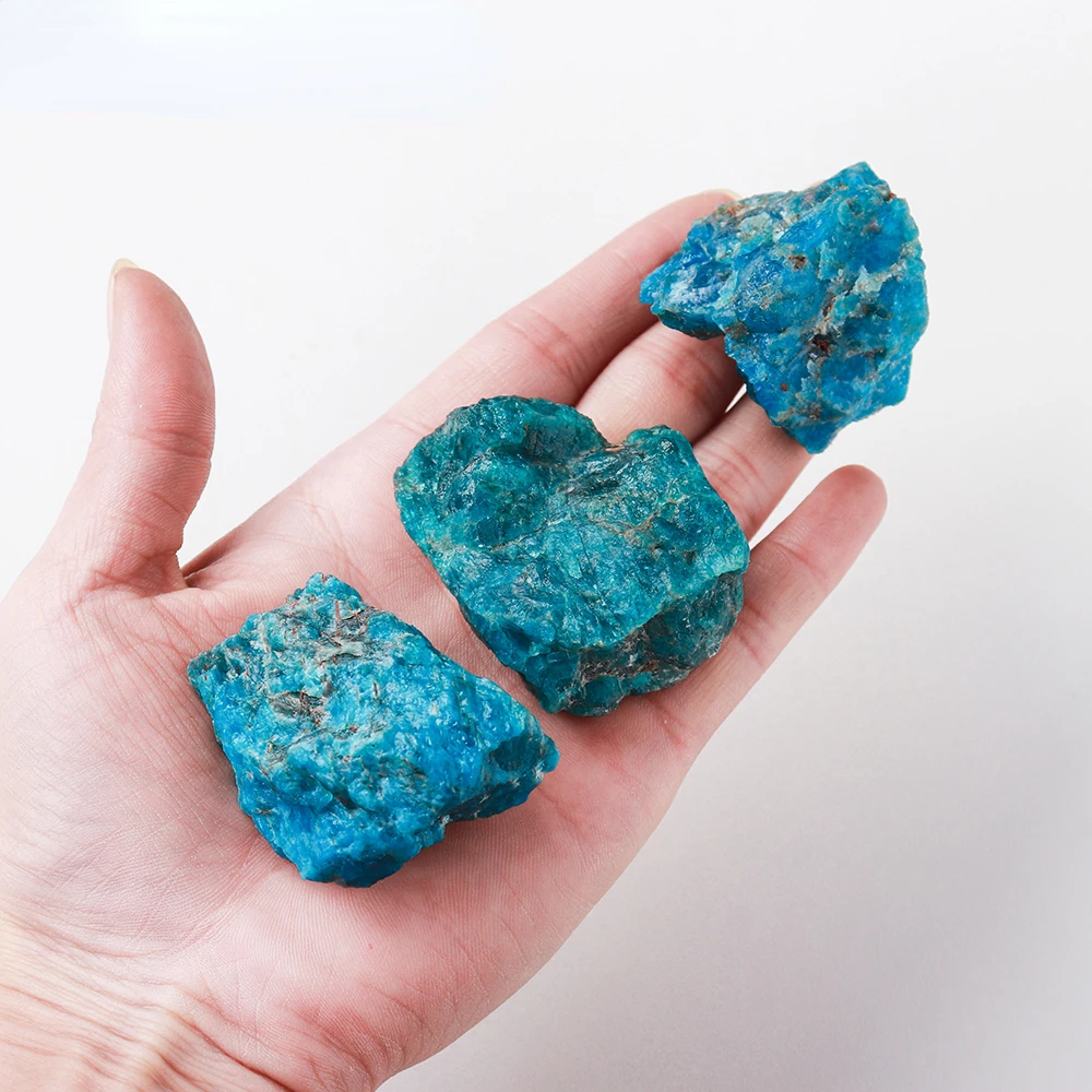 

Blue Quartz Natural Apatite Rough Stones Healing Crystal Specimen Mineral for Garden Decoration