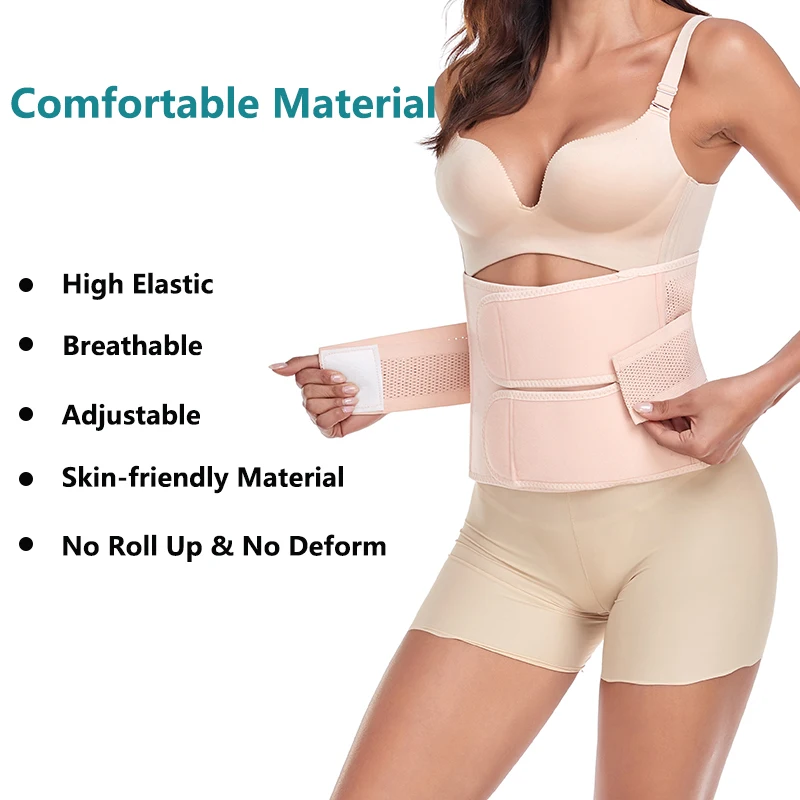 Postpartum Girdle C-Section Recovery Belt Back Support Belly Wrap Belly Band Shapewear Abdominal Binder Post Surgery Cinchers