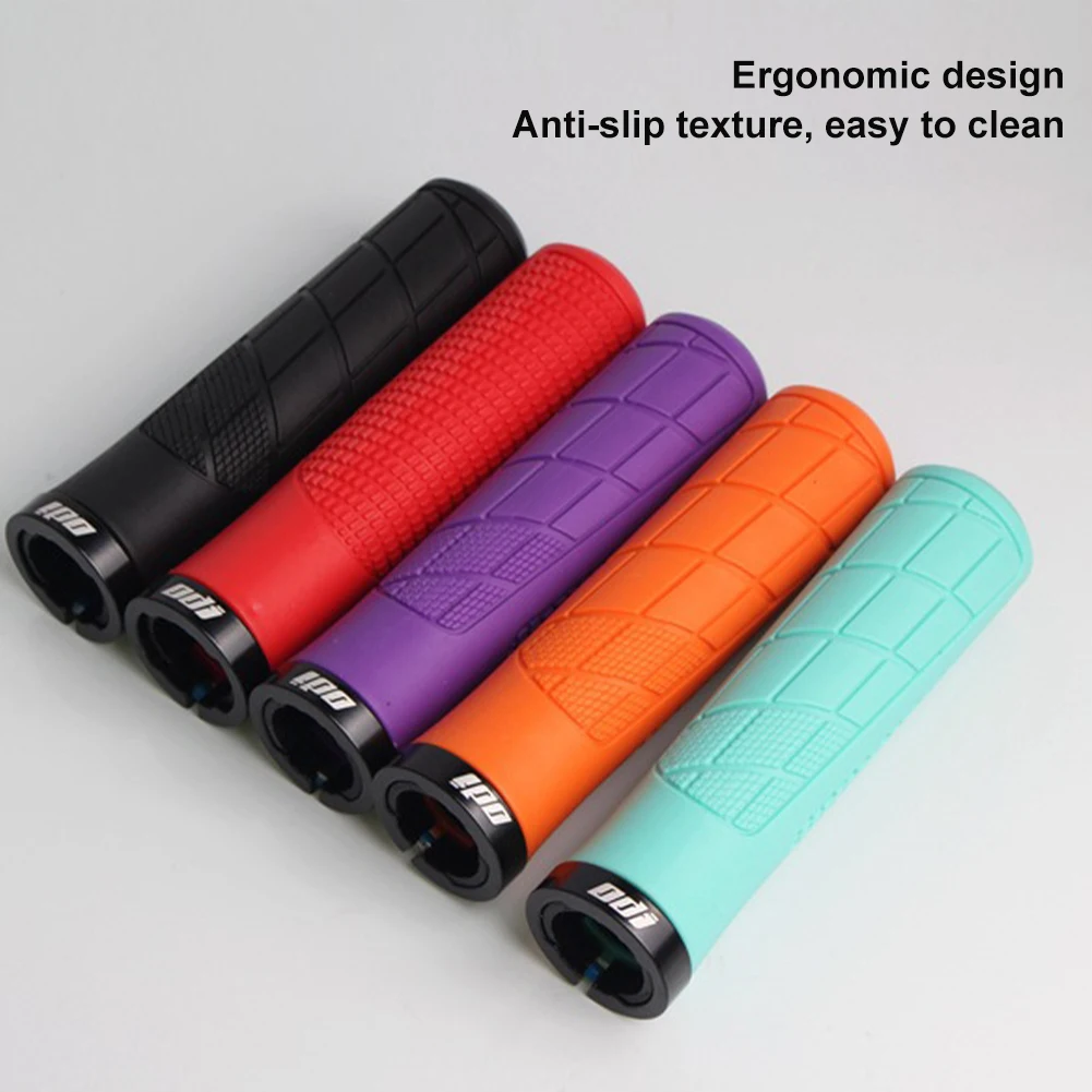 

Bicycle Handlebar Grips Anti-Slip Rubber Grips Ergonomic MTB Road Bike Handle Cover with Aluminum Lock Ring Bicycle Accessories