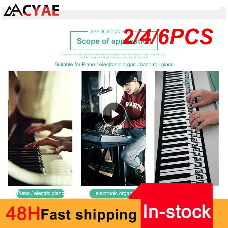 

54/61/88 Key Piano Stickers Transparent Piano Keyboard Electronic Note Sticker Accessories Sticker PVC Piano Name Key Stave C0O9