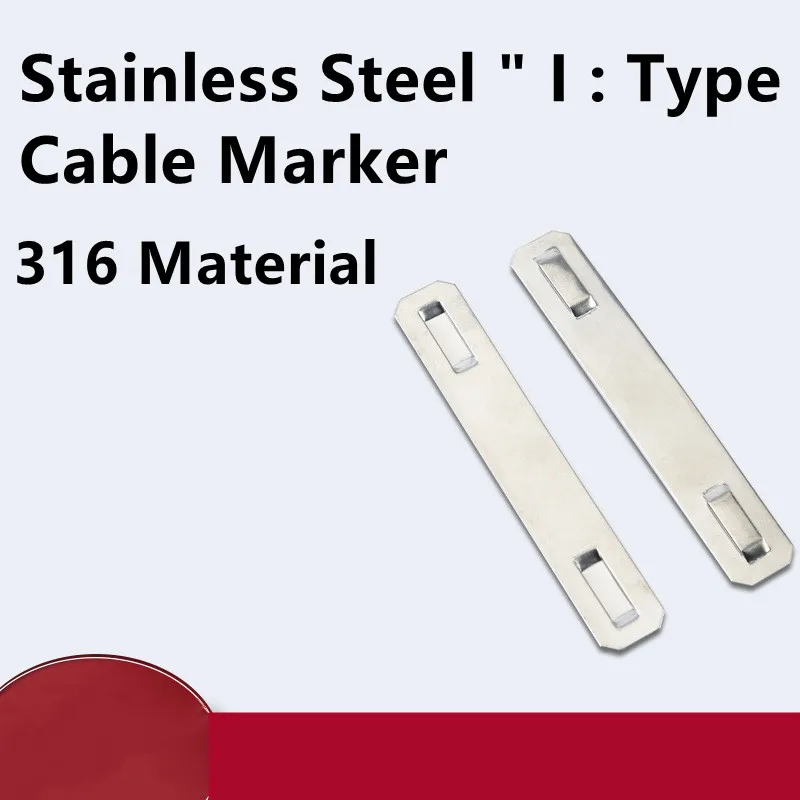 

Stainless Steel cable tie Marker, I series Size: 11.5x150 MM, Material: 316