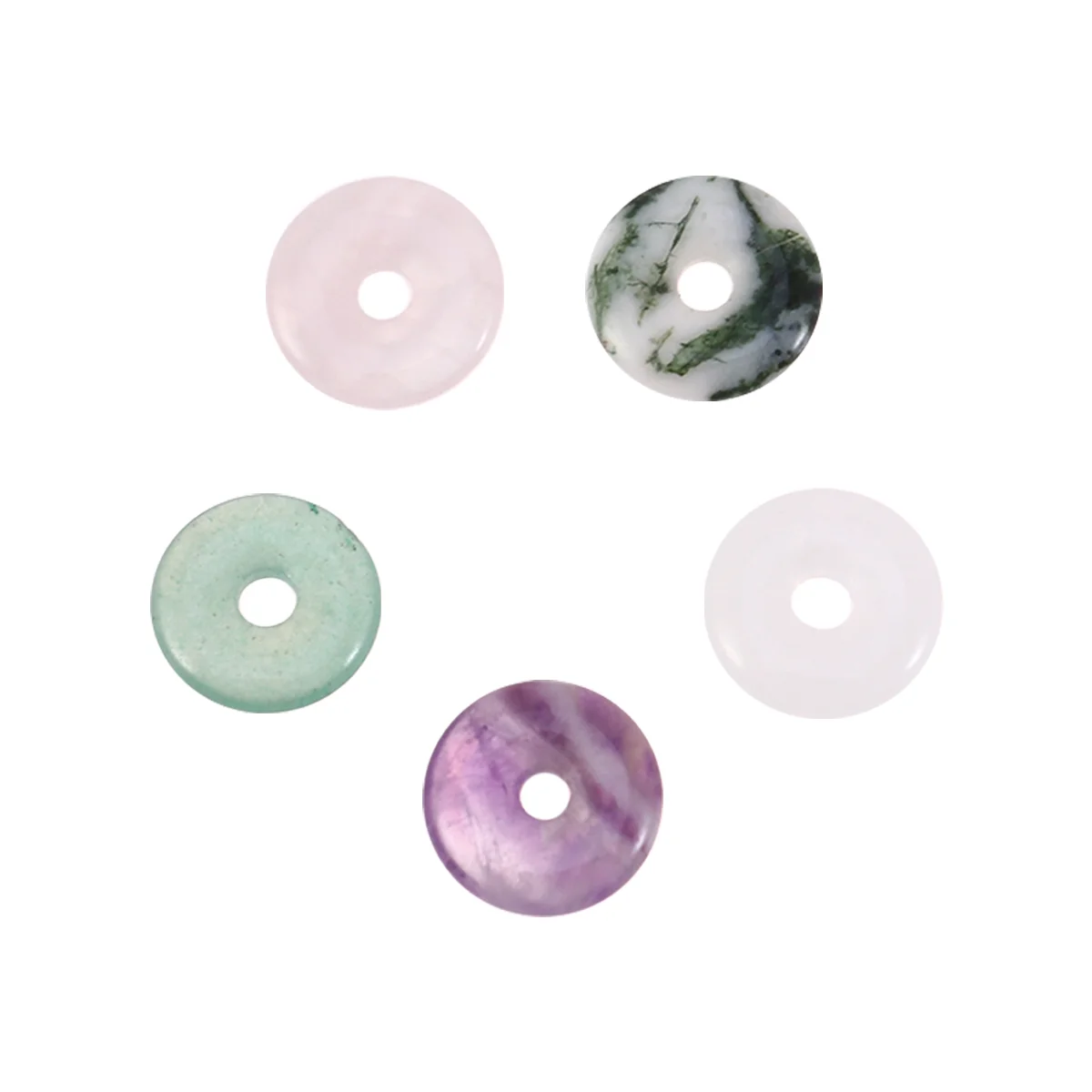 

Bead Jade Pendant Necklace Beads Jewelry Making Donut Natural Charms Stone Loose Craftchakra Spacer Jewelery Peace Buckle Flat
