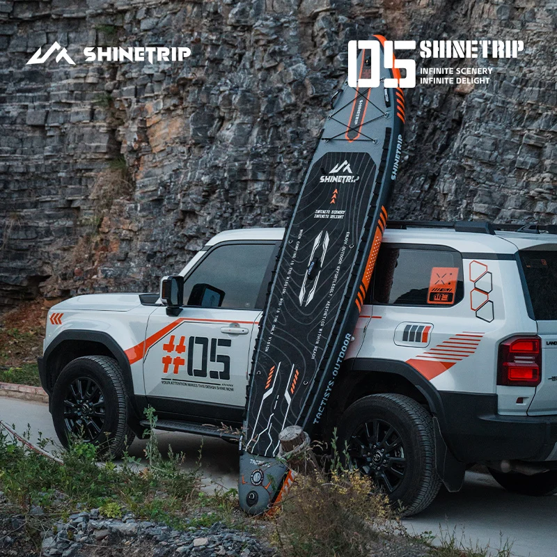 Тактическая надувная SUP-доска ShineTrip: ультралегкая портативная доска для серфинга, сверхширокая, нескользящая, для водных видов спорта (art.: 3920dc173b810) - 3920dc173b810