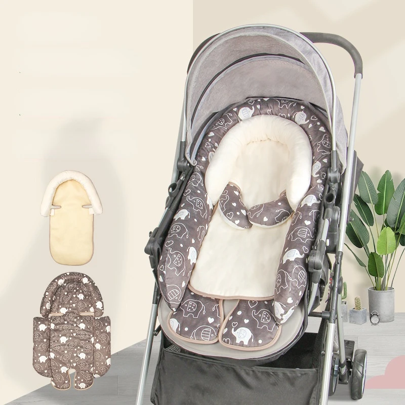 

Baby Stroller Pad Universal Cotton Cushion Padding Reversible Seat Liner Prams Carseat Travel for Infants Newborns Babies