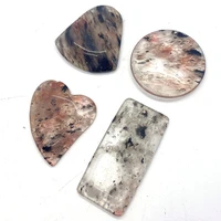 natural stone heart shape crystal charms for jewelry making diy necklace earring meditation reiki healing gem round pendant