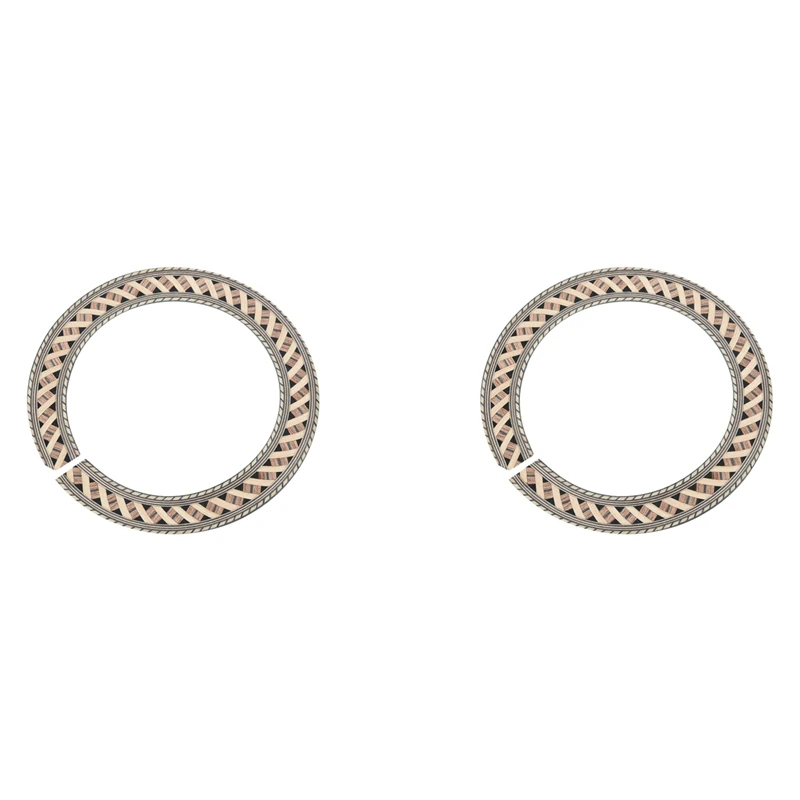 

2X Classical Guitar Wood Inlay Soundhole Rosette Inner Dia 93Mm