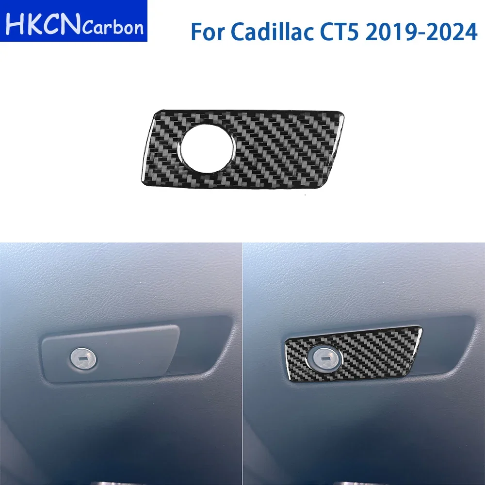 Для Cadillac CT5 2019-2024 аксессуары из настоящего мягкого углеродного волокна для салона
