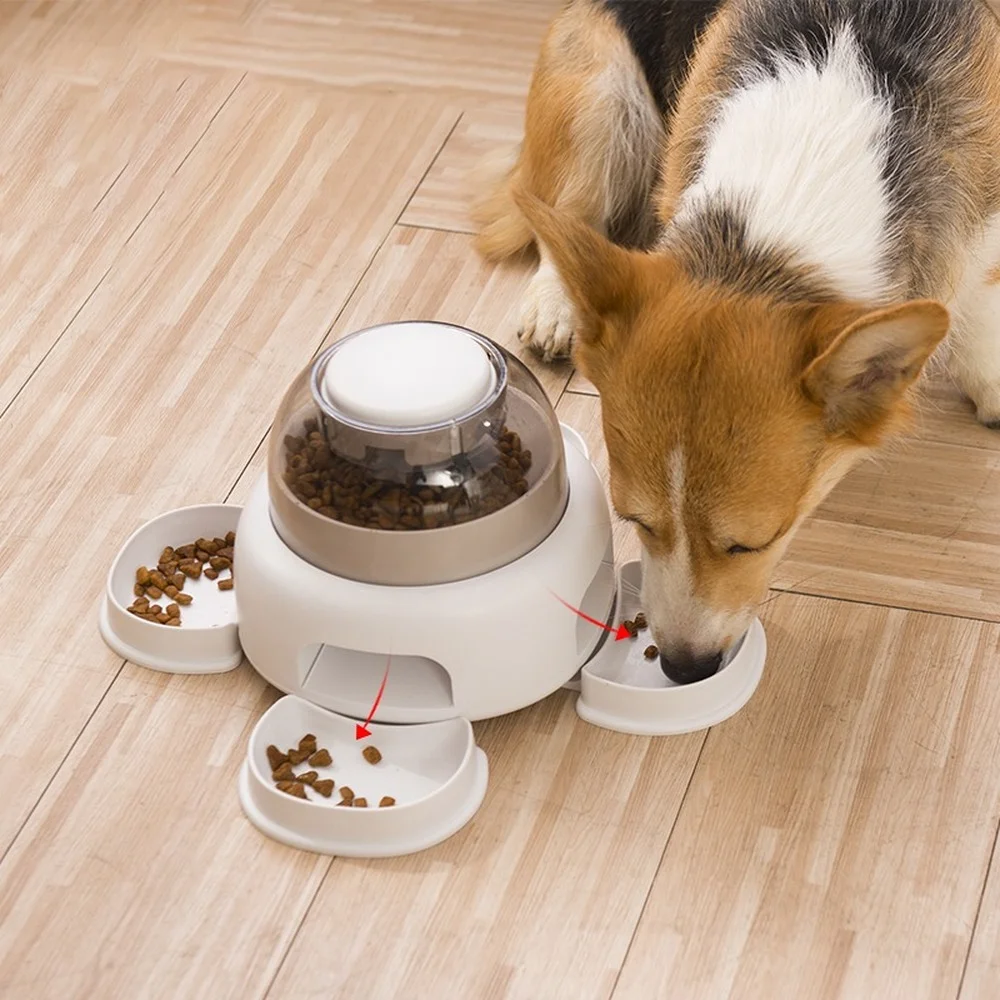 

Автоматическая кормушка для собак, медленное Кормление домашних животных, миска для еды, чаша дозатора, пресс для кошек, утечка корма, игруш...